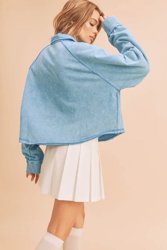Polo Knit Mineral Wash Sweater
