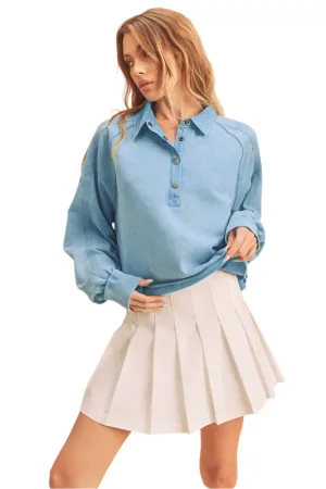 Polo Knit Mineral Wash Sweater