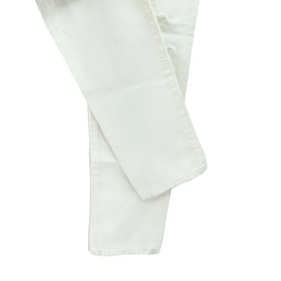 Polo Ralph Lauren Women 25 Astor White Slim Boyfriend Jeans Distressed NEW FLAW