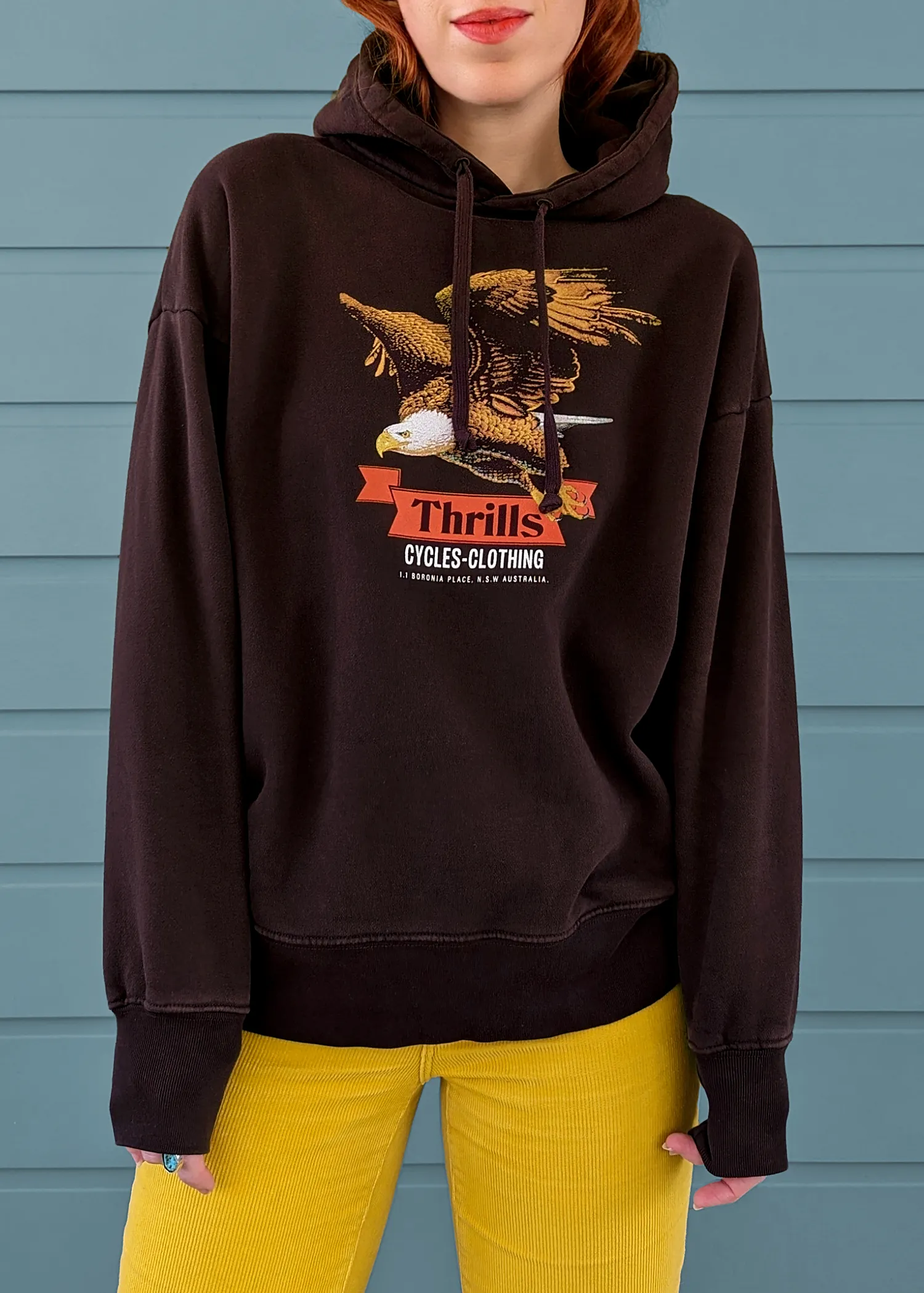 Postal Brown Motorcycle Slouch Hoodie