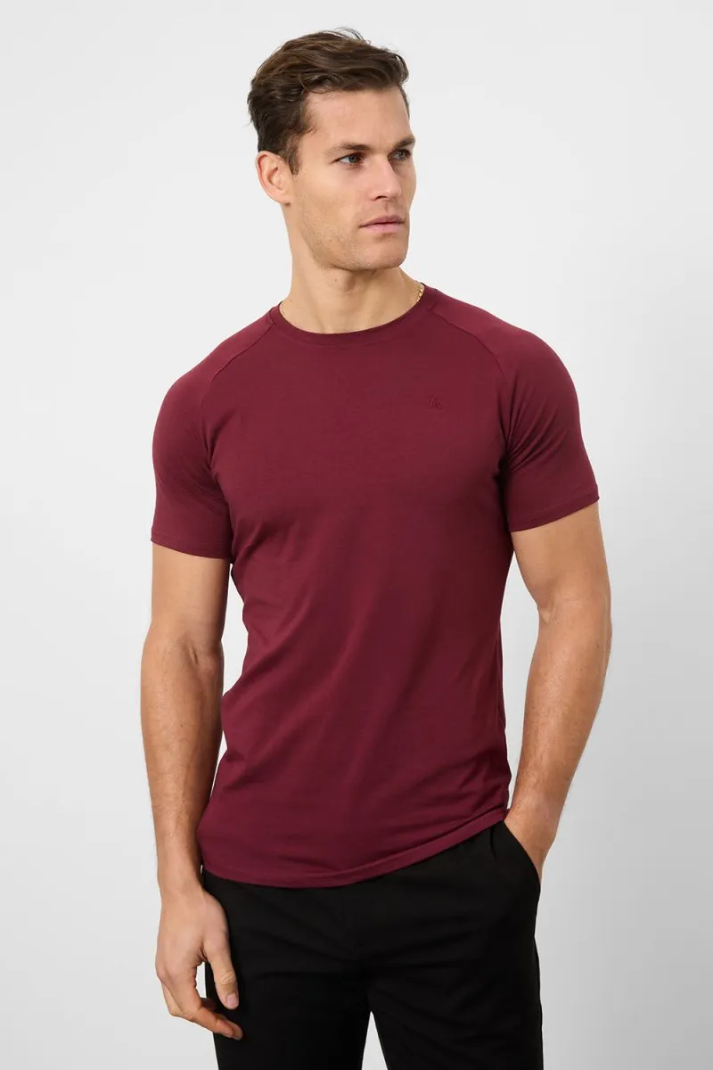 Premium Muscle Fit T-Shirt in Burgundy