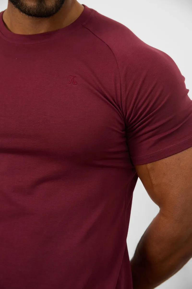 Premium Muscle Fit T-Shirt in Burgundy