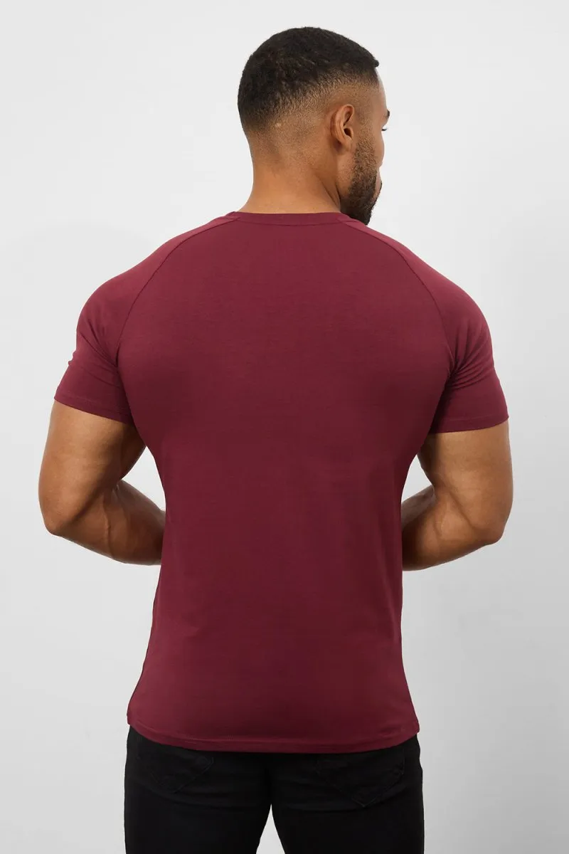 Premium Muscle Fit T-Shirt in Burgundy