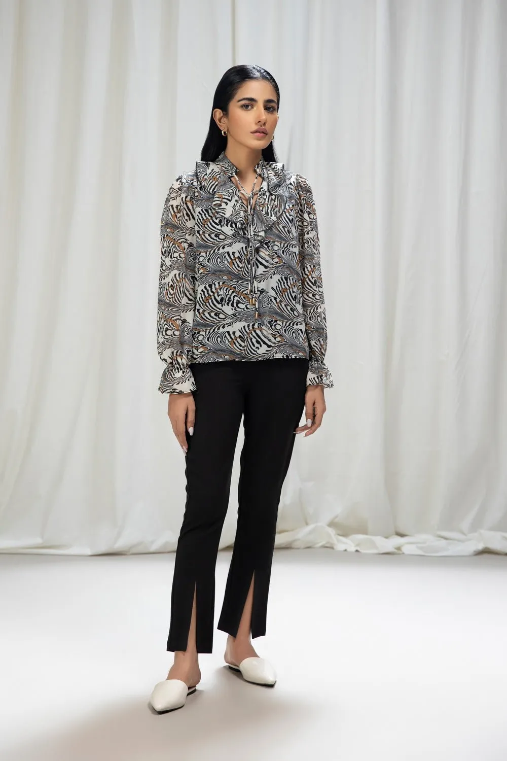 Printed Chiffon Blouse