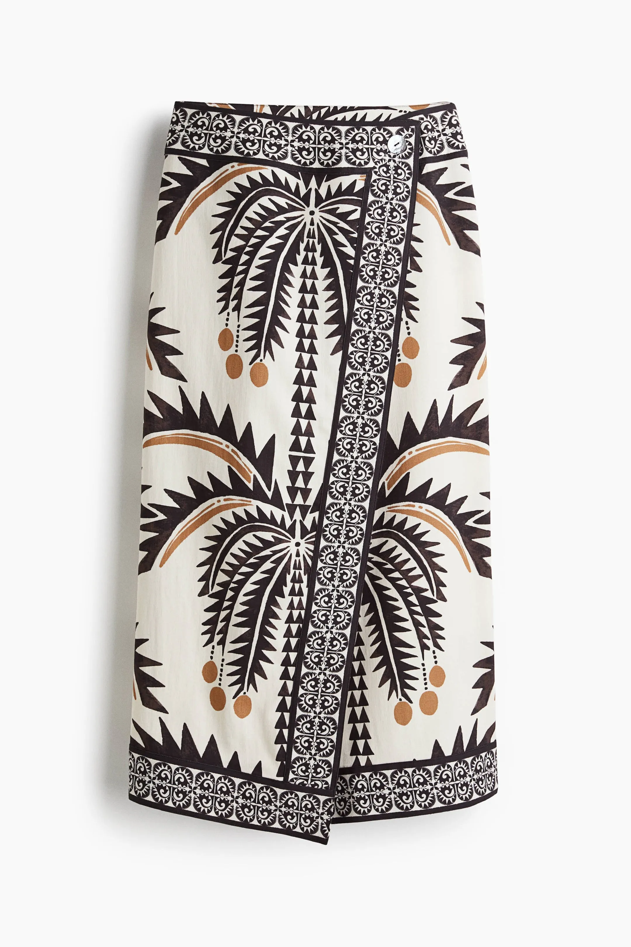 Printed wrap skirt