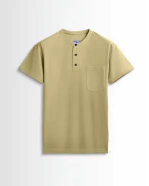 Pure Cotton Henley Pocket T shirts (Beach)