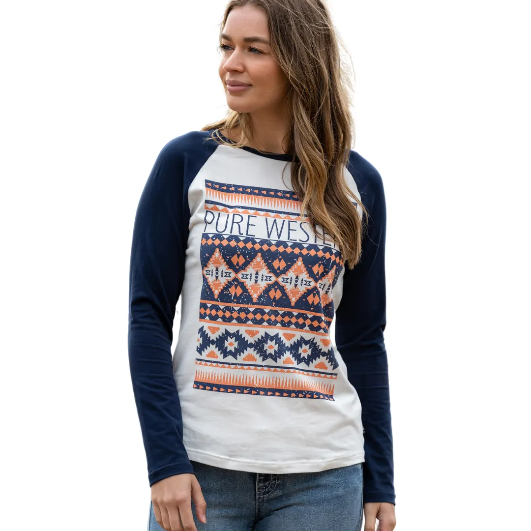 Pure Western Womens Jolene LS Raglan Tee