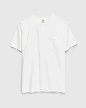"Snake Slayer" Heavyweight Pocket T-Shirt in White