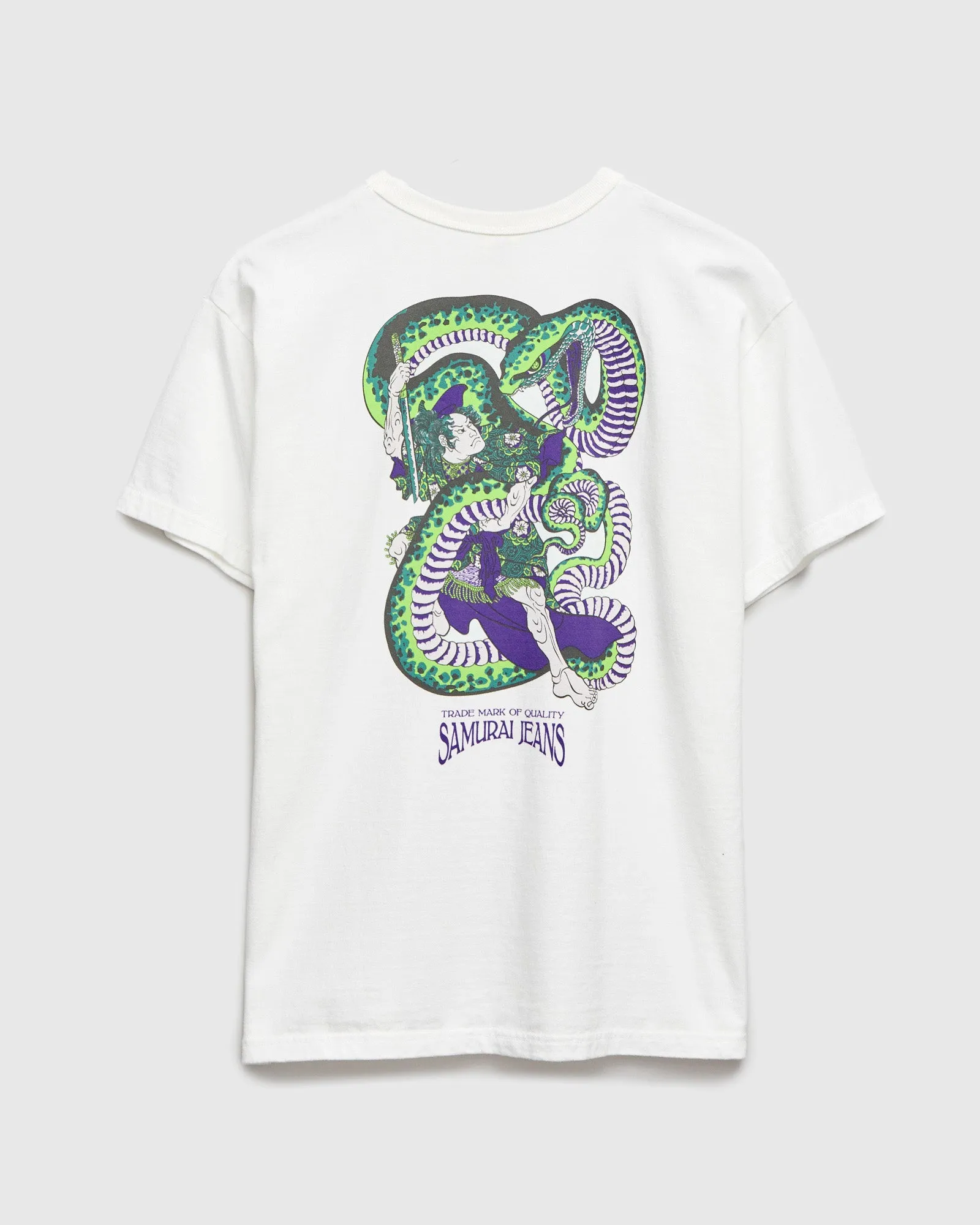"Snake Slayer" Heavyweight Pocket T-Shirt in White