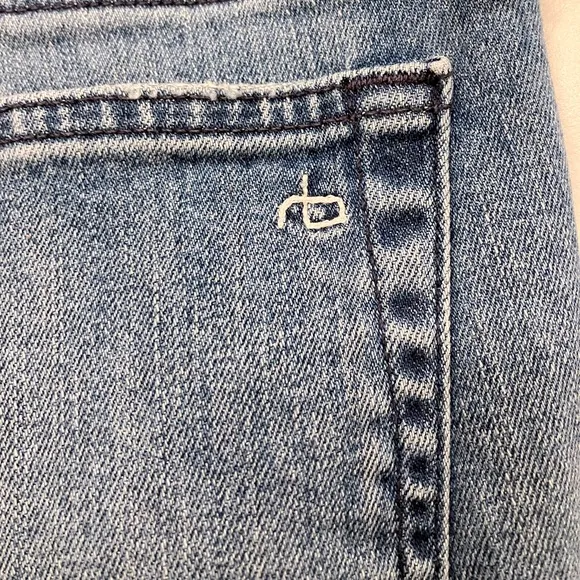 Rag &amp; Bone Dre Low Rise Distressed Slim Boyfriend Size 27 Jeans in Aviation Way