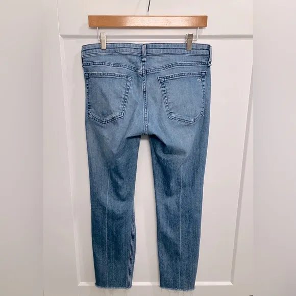 Rag &amp; Bone Dre Low Rise Distressed Slim Boyfriend Size 27 Jeans in Aviation Way