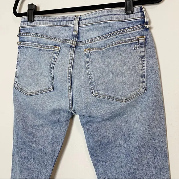 Rag &amp; Bone Dre Low Rise Slim Boyfriend Jeans in Stella Distressed