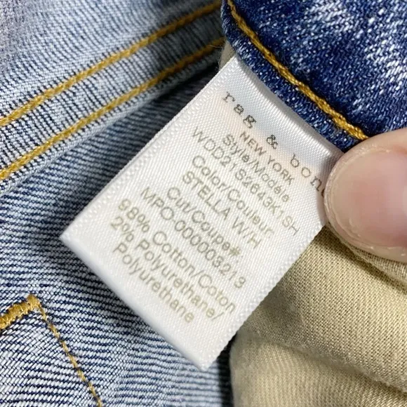 Rag &amp; Bone Dre Low Rise Slim Boyfriend Jeans in Stella Distressed