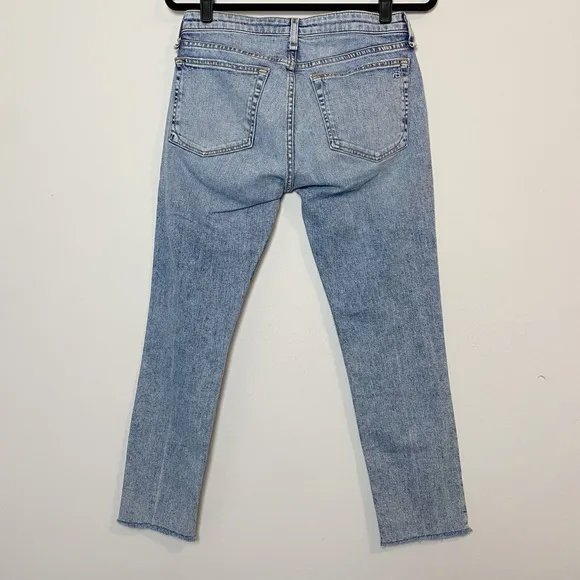 Rag &amp; Bone Dre Low Rise Slim Boyfriend Jeans in Stella Distressed