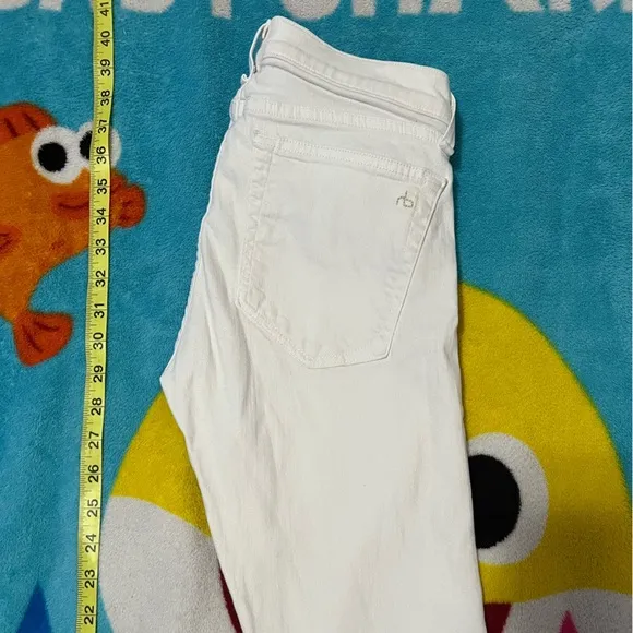 Rag &amp; Bone The Dre Boyfriend Skinny Jeans Aged White​
