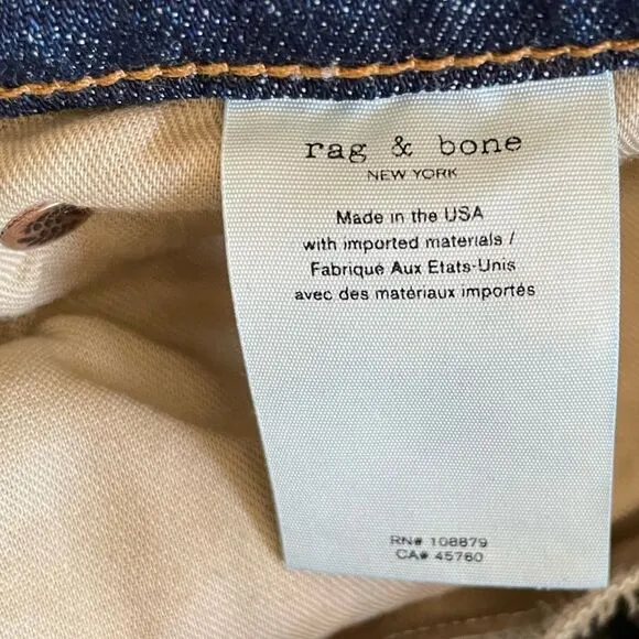 rag &amp; bone Dre Low-Rise Slim Boyfriend Jeans Size 26