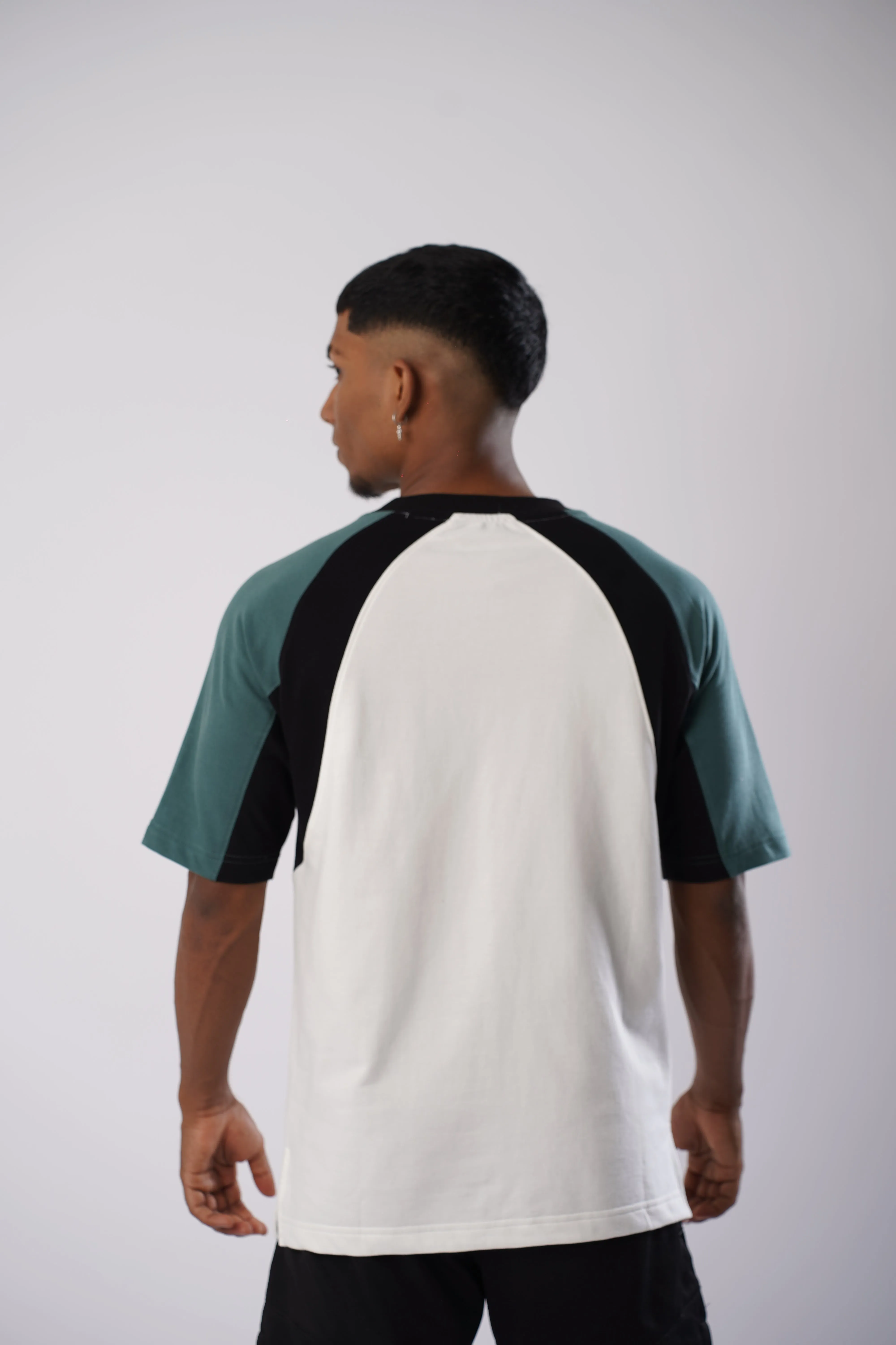 Raglan Colour Block Tee [WHITE/SAPPHIRE/BLACK]
