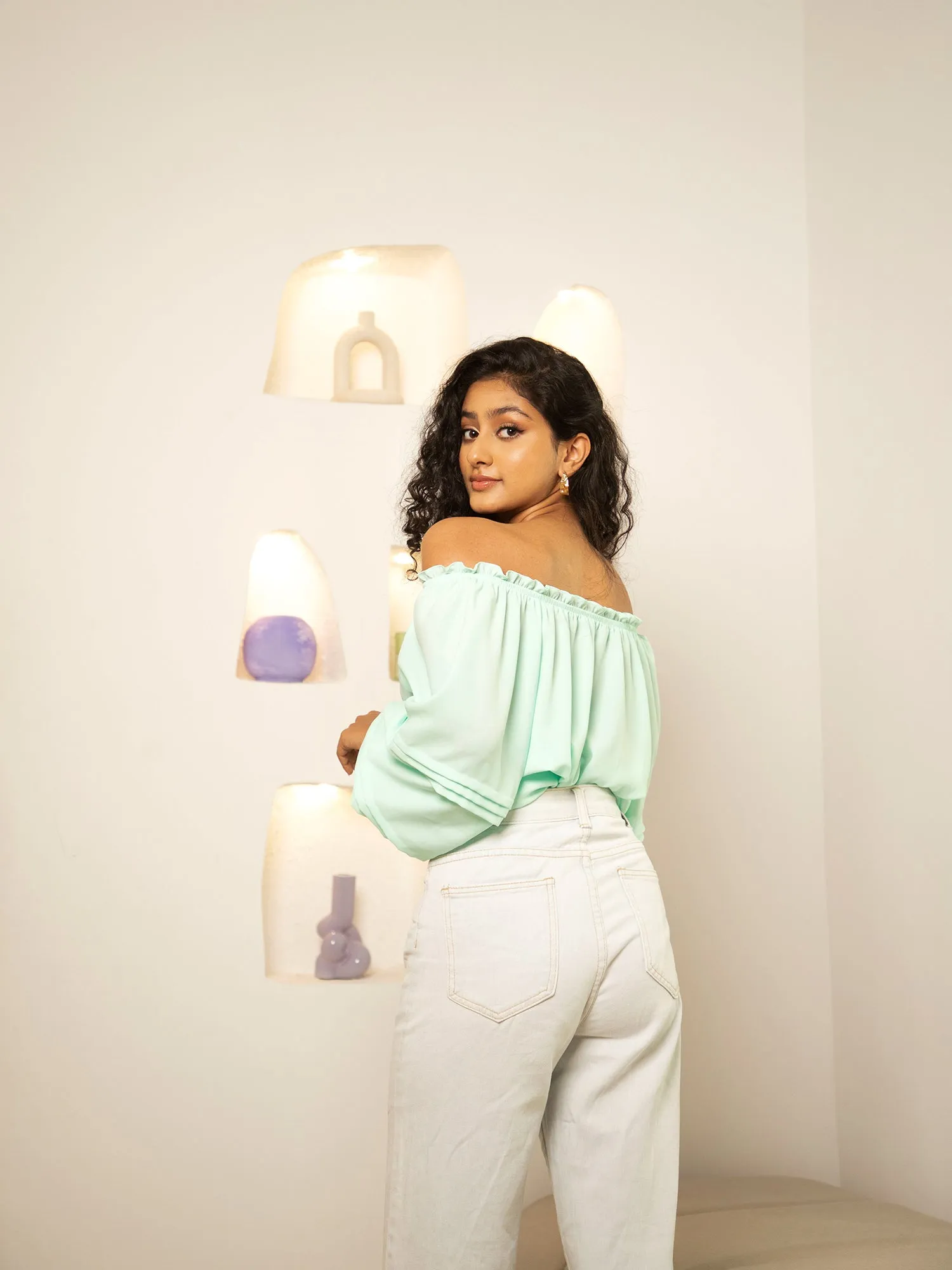 Raglan Sleeve Pin-Tuck Top