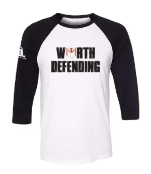 Raglan Worth Defending (Black/White)