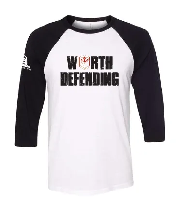 Raglan Worth Defending (Black/White)