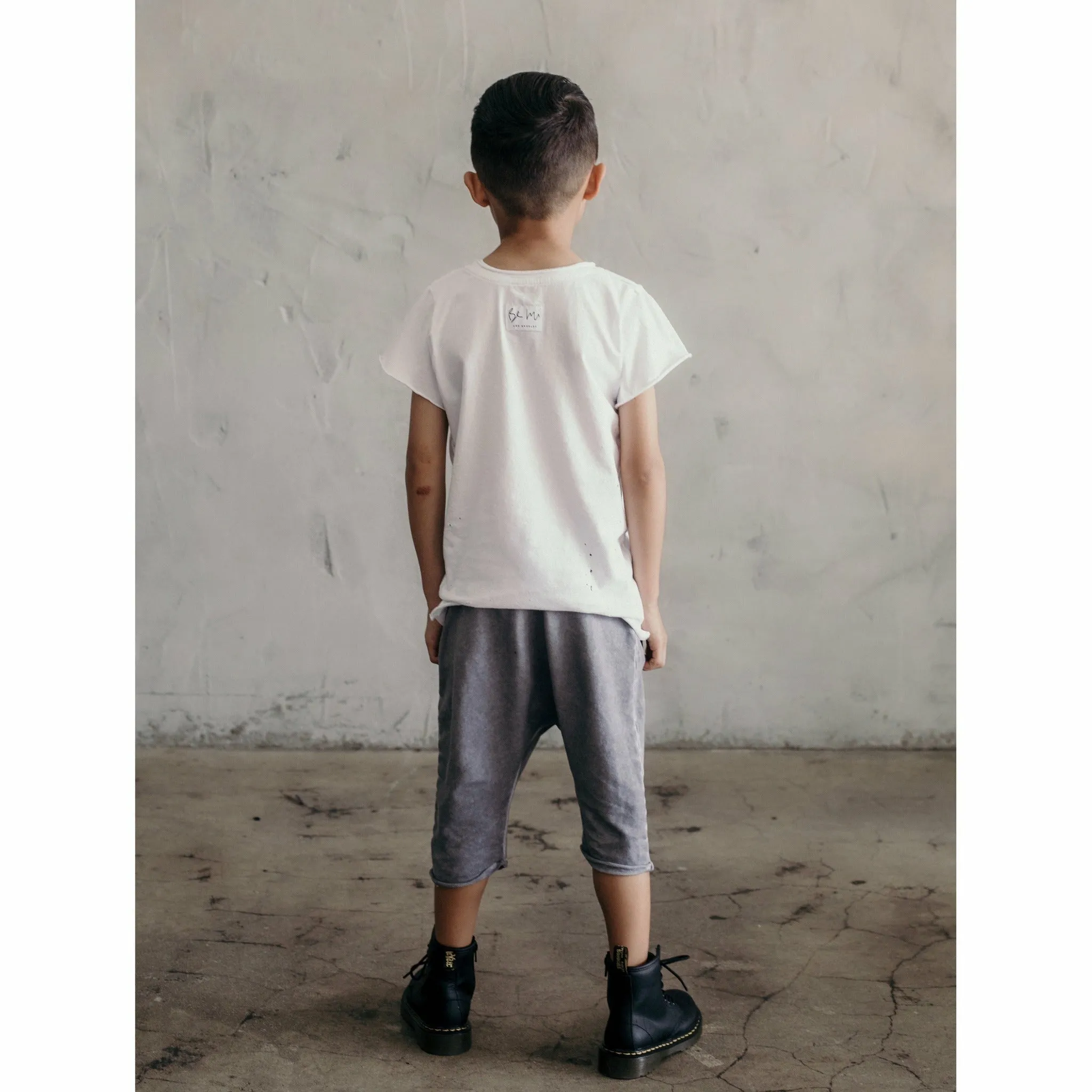 Raw Edge Tee Burned Out Holes White