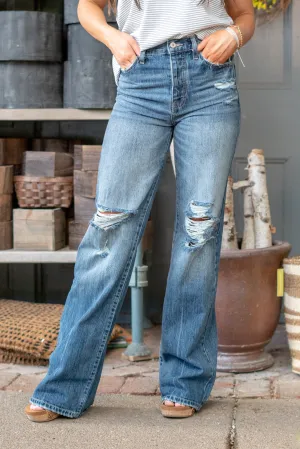 Rawlins High Rise Distressed 90s Flare