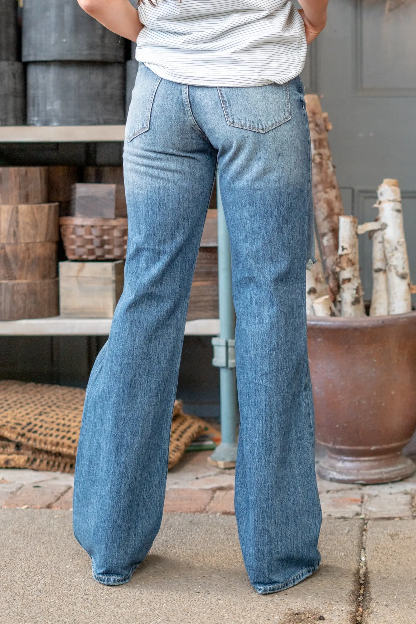 Rawlins High Rise Distressed 90s Flare