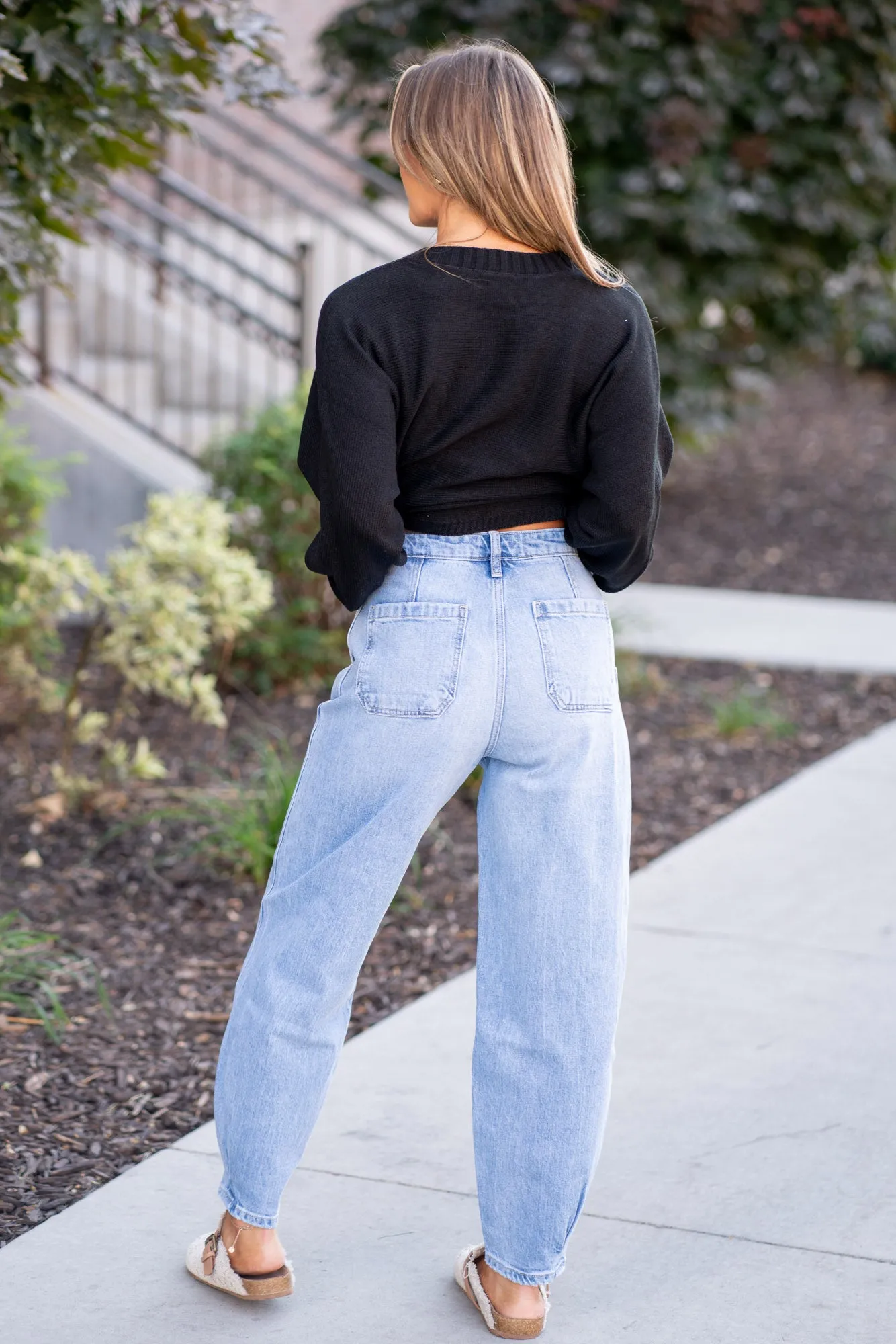 Rea Ultra High Rise Wide Tapered Fit Jeans
