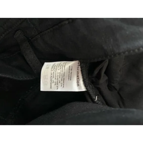 Reformation Jeans Women's Black High Rise Skinny Denim Pants Size 25