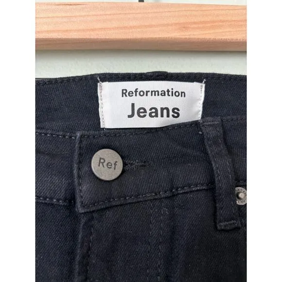 Reformation Jeans Women's Black High Rise Skinny Denim Pants Size 25