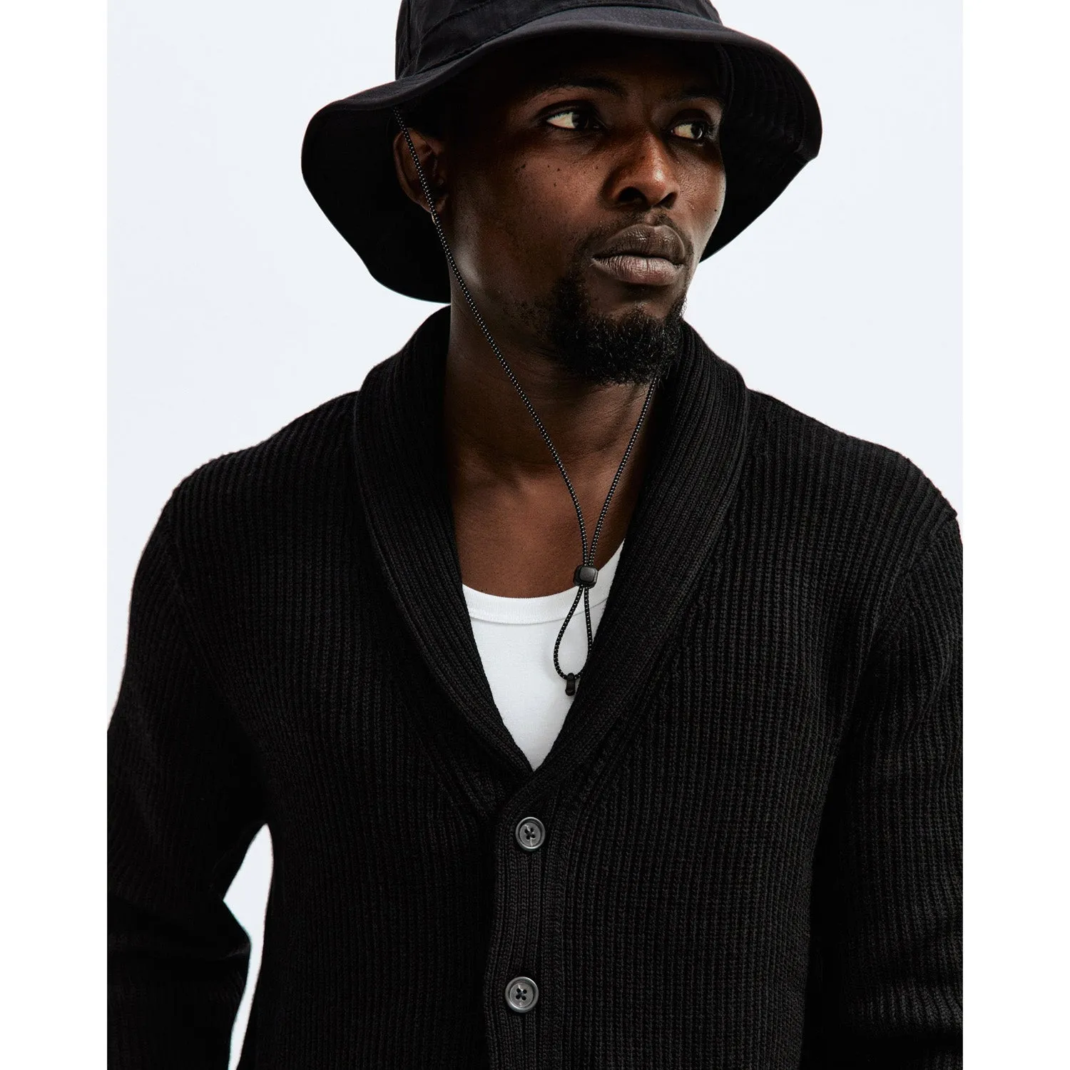 Reigning Champ Men Knit Vinnie Cardigan Black RC-6034-BLK