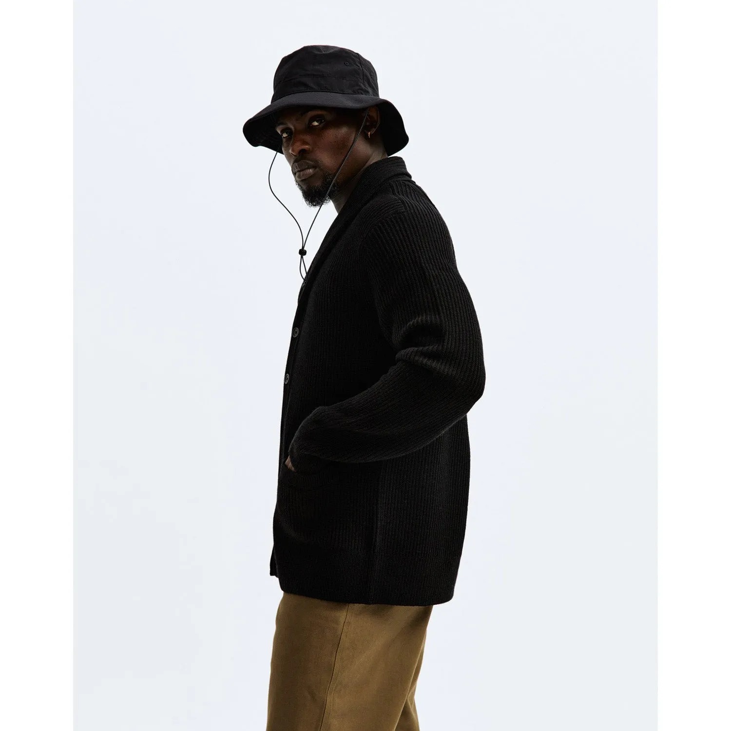 Reigning Champ Men Knit Vinnie Cardigan Black RC-6034-BLK