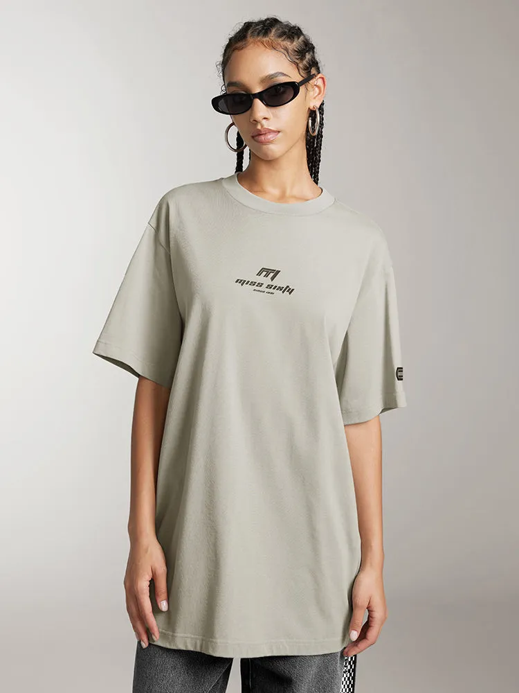 Relaxed Short Sleeves T-Shirt With Racing-Inspired Print