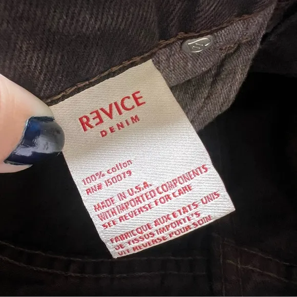 Revice Ex-Boyfriend Button Fly Jeans In The Mood Brown High Rise