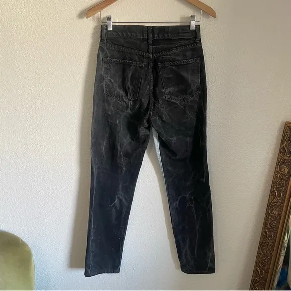 Revice Two Tone Ex Boyfriend Straight Leg Denim Jeans Blue &amp; Black Size 25