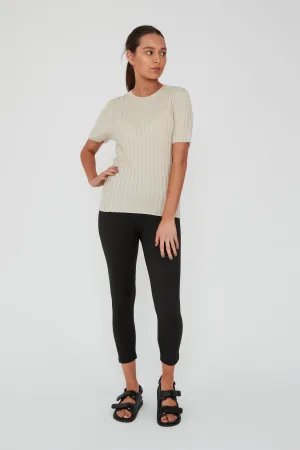 Revolve Knit Tee - Natural