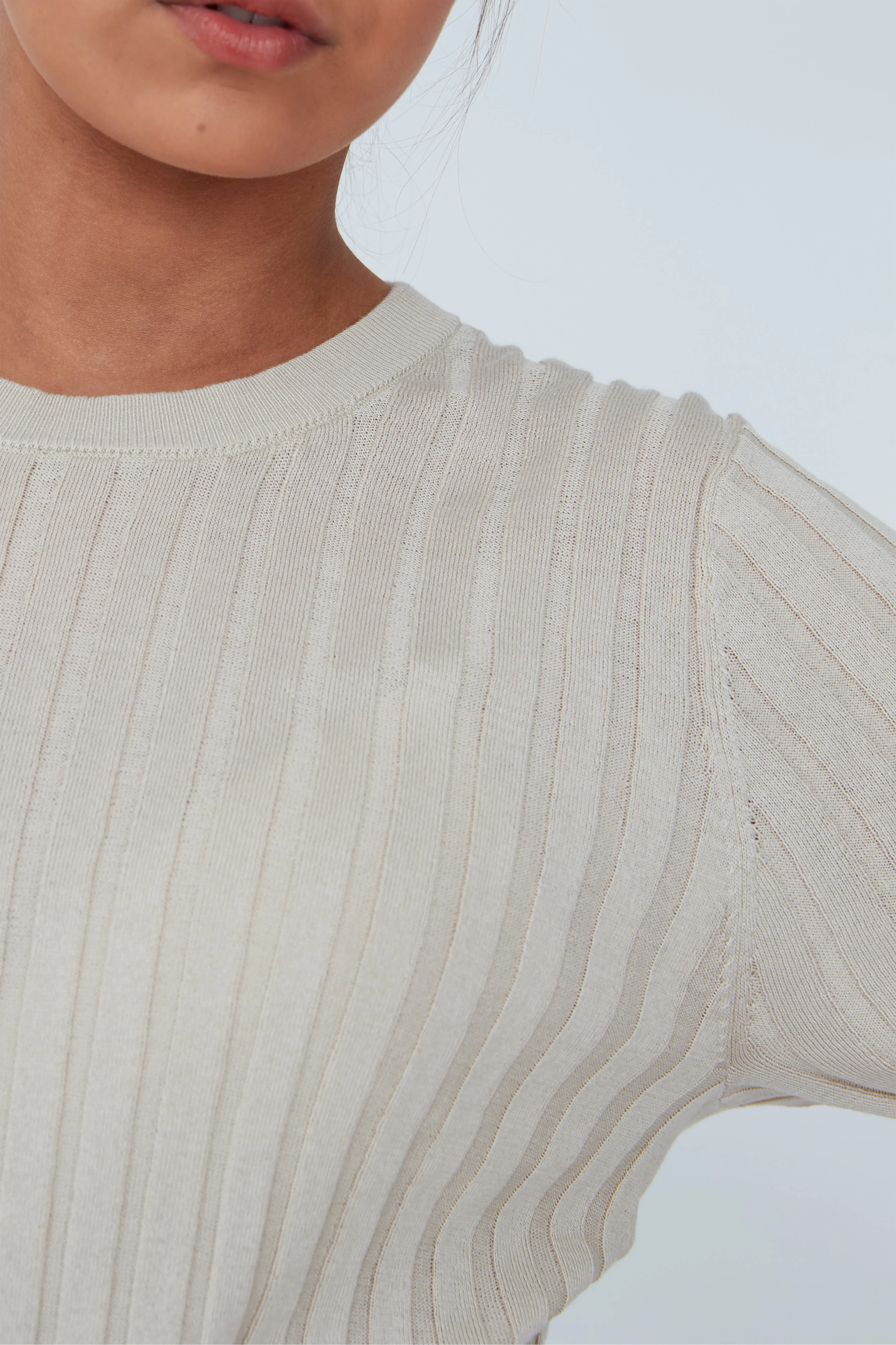 Revolve Knit Tee - Natural