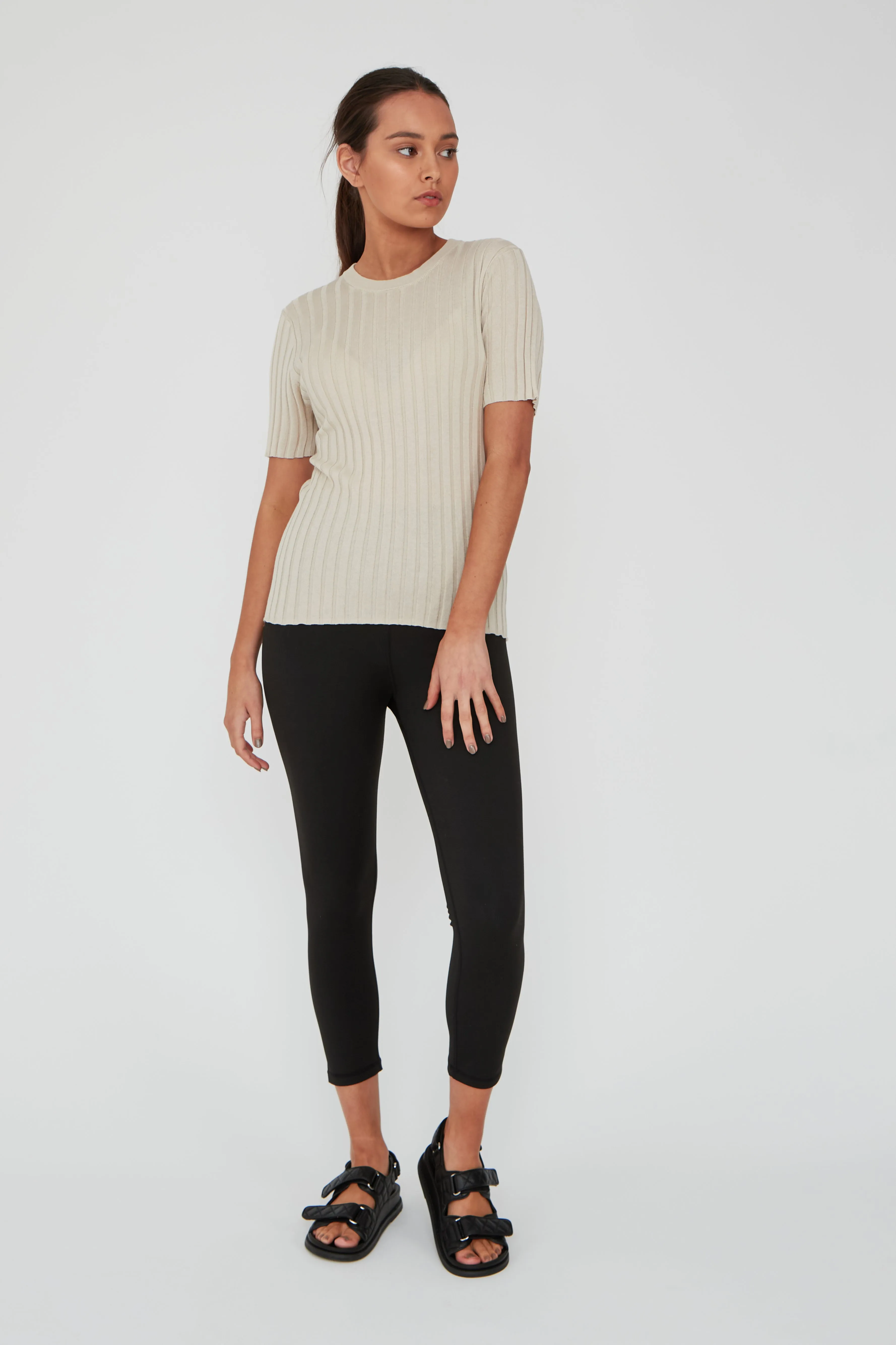 Revolve Knit Tee - Natural