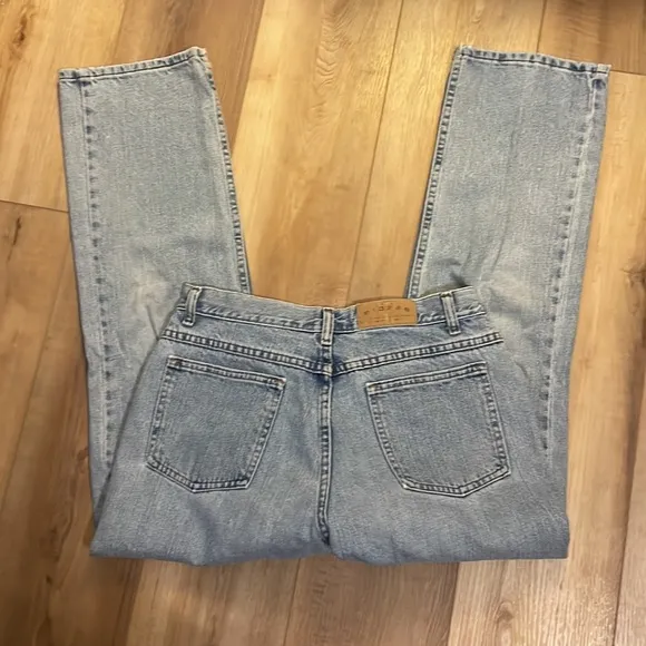 riders Lee blue denim jeans women’s size 8P petite high waisted vintage 1990’s