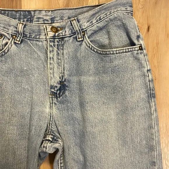 riders Lee blue denim jeans women’s size 8P petite high waisted vintage 1990’s
