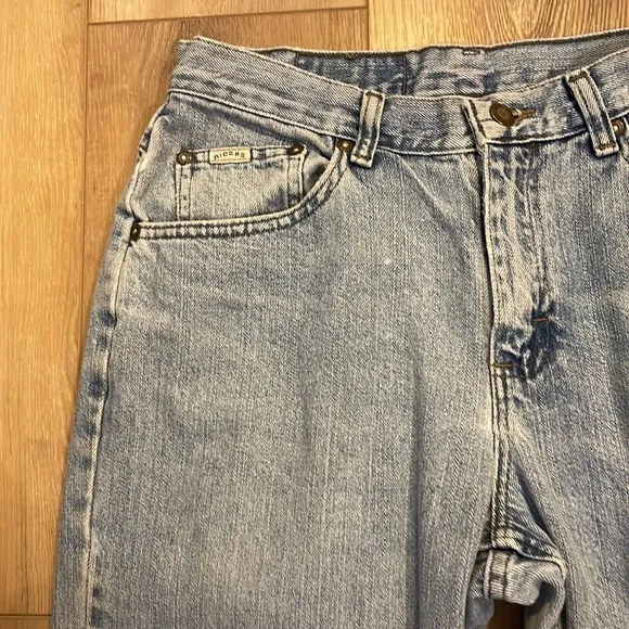 riders Lee blue denim jeans women’s size 8P petite high waisted vintage 1990’s