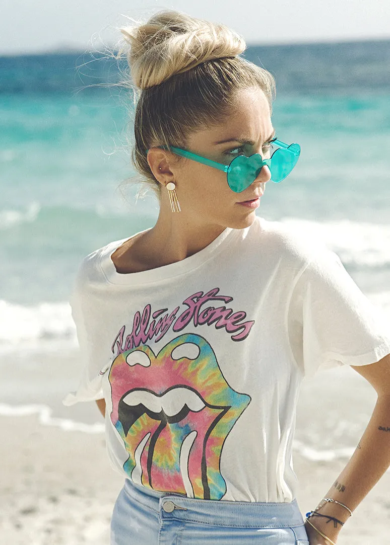 Rolling Stones Tie Dye Tongue Oversized Tee by Daydreamer LA
