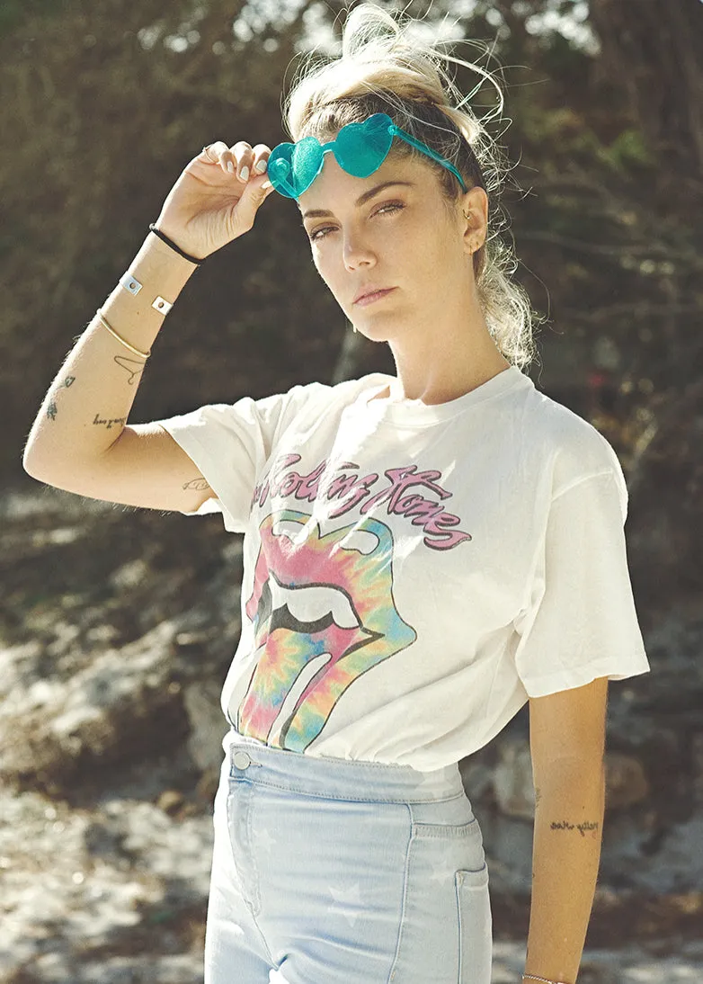 Rolling Stones Tie Dye Tongue Oversized Tee by Daydreamer LA