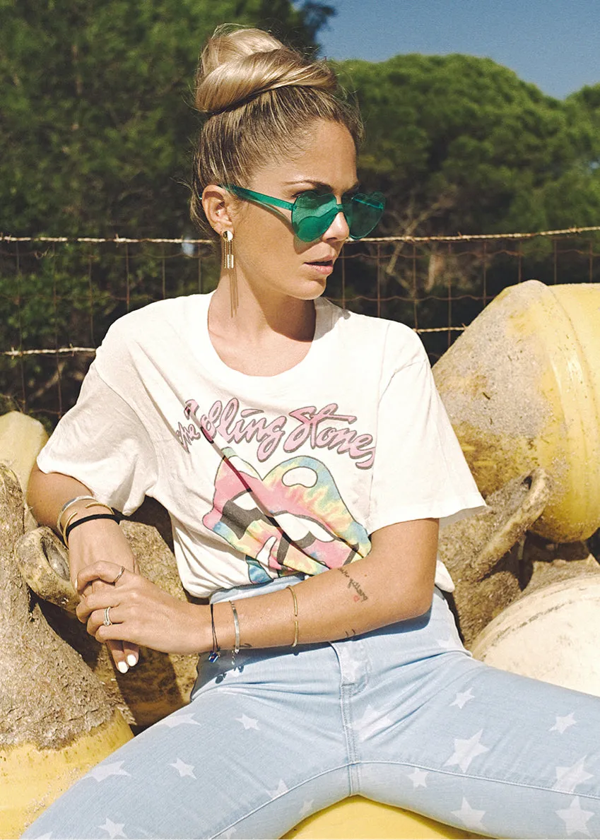 Rolling Stones Tie Dye Tongue Oversized Tee by Daydreamer LA