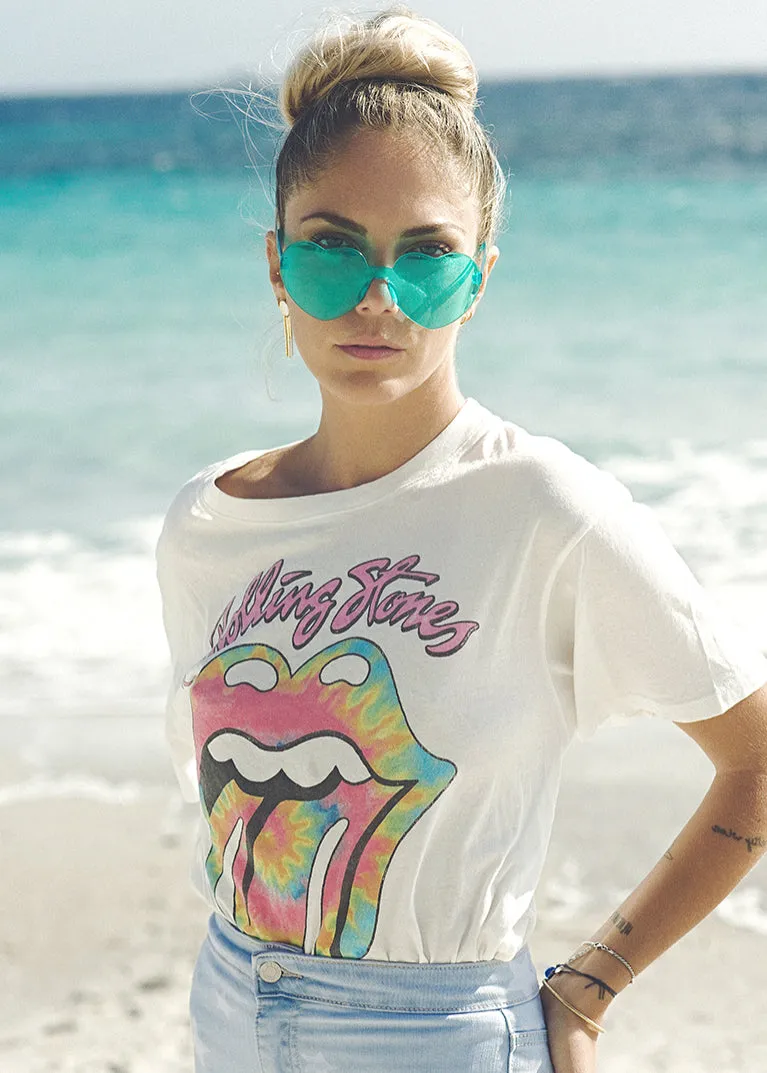 Rolling Stones Tie Dye Tongue Oversized Tee by Daydreamer LA
