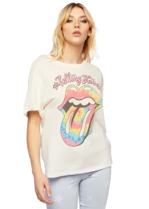 Rolling Stones Tie Dye Tongue Oversized Tee by Daydreamer LA