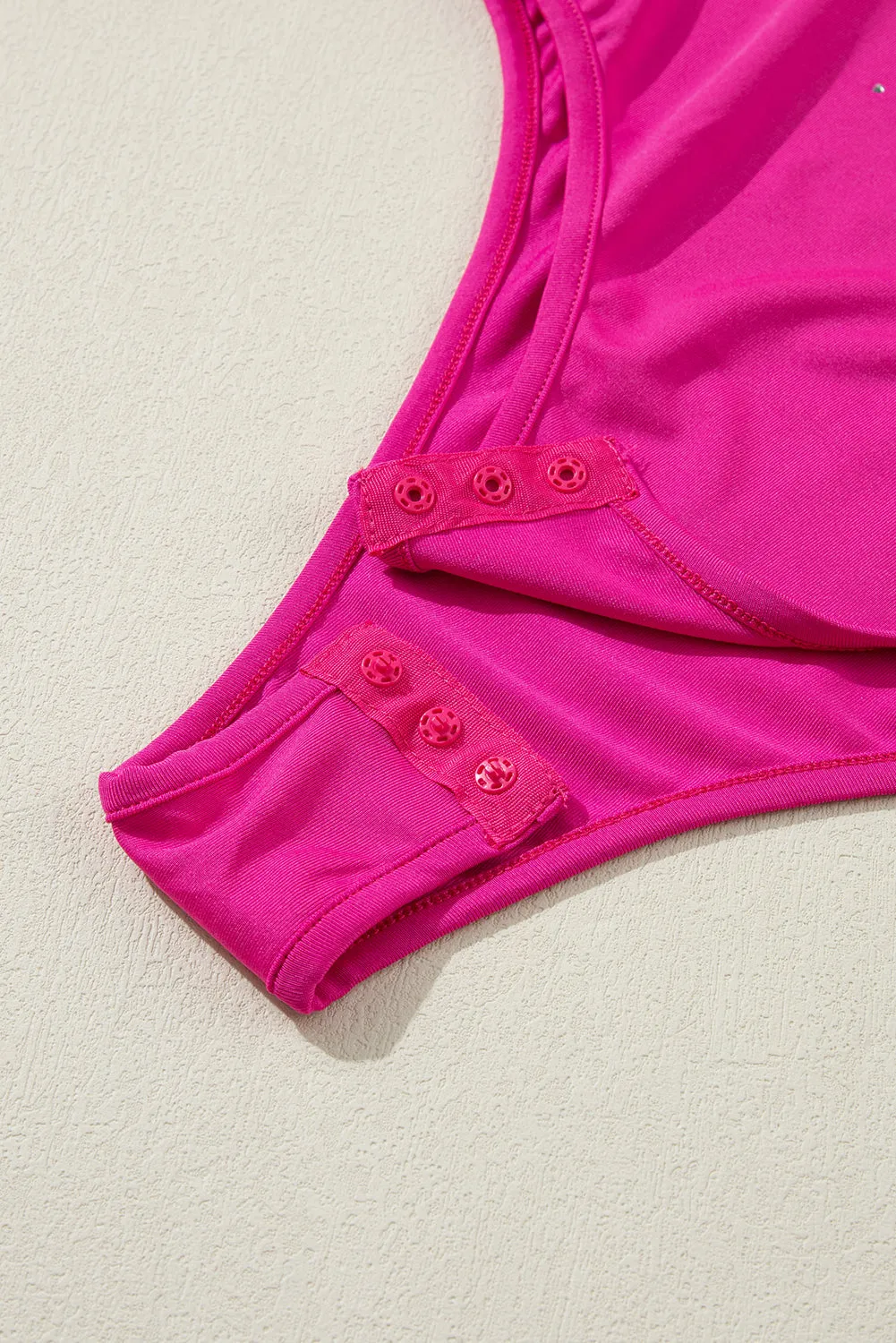 Rose Rhinestone Mesh Sleeve Bodysuit