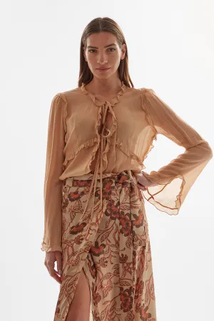 ROUCHES BOLLY BLOUSE
