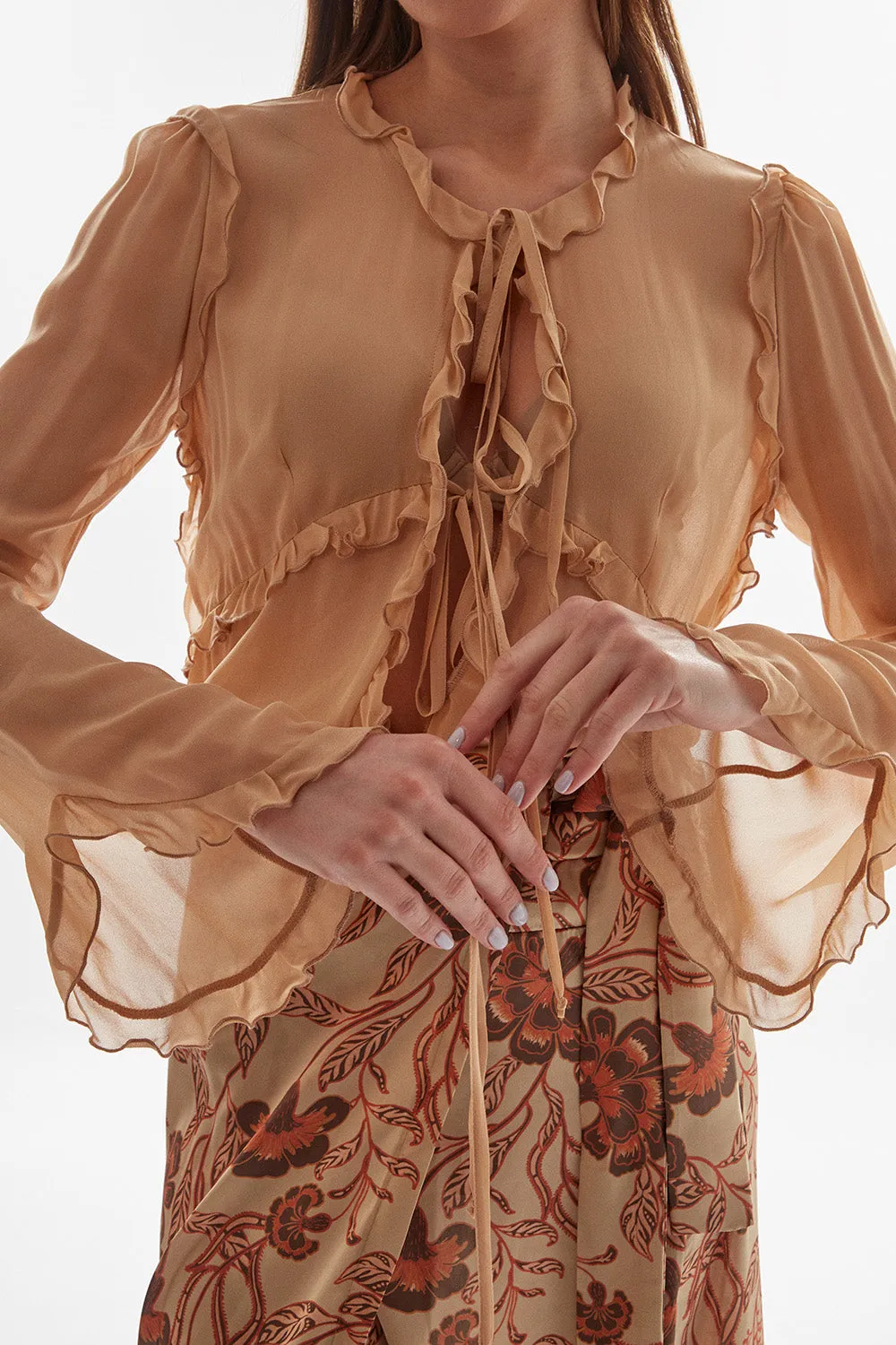 ROUCHES BOLLY BLOUSE