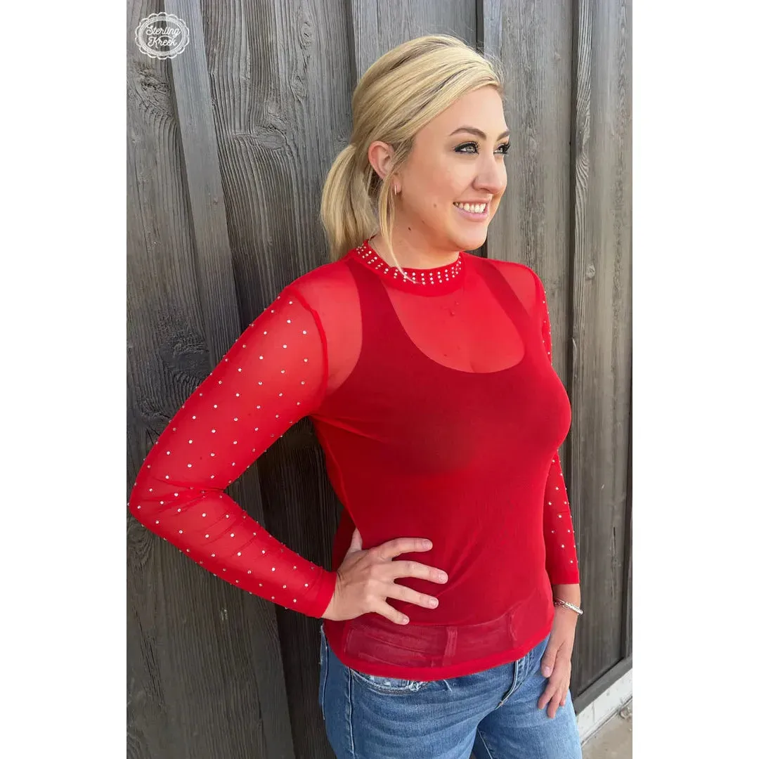 Ruby in The Sky Mesh Top